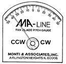Monti & Associates, Inc. Div. of MA-Line MA-PG1 Fan Blade Pitch Gauge
