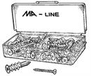 Monti & Associates, Inc. Div. of MA-Line MA-8414 Plastic self drilling anchor kit  pan head screws 8 x 1-1/4"