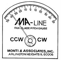 Monti & Associates, Inc. Div. of MA-Line MAPG1 Fan Blade Pitch Gauge Image