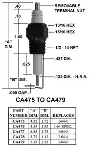 Crown Engineering Corp. CA479 IGNITER / REPLACES I-64-5 Image