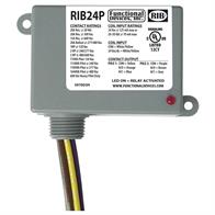 Functional Devices (RIB) RIB24P Enclosed Relay 20Amp DPDT 24Vac/dc Image