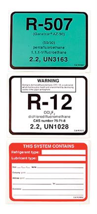 DiversiTech Corporation 04022 R-22 Refrigerant ID Labels Image